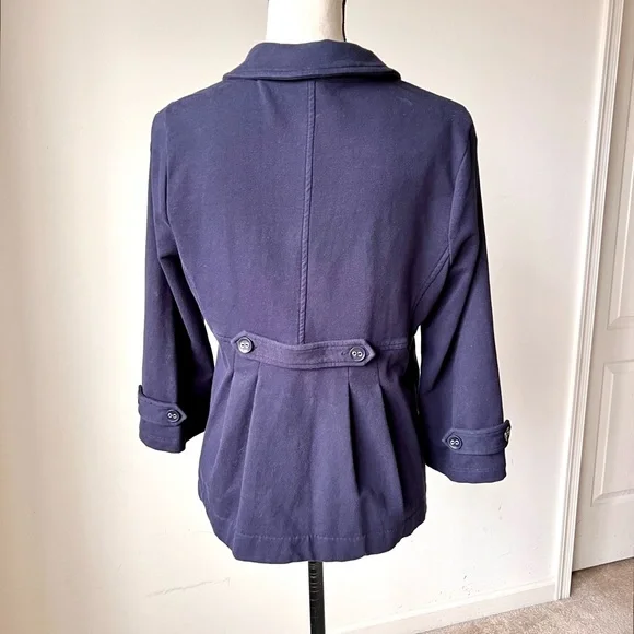 ANTHROPOLOGIE MOTTO Cotton Peplum Cardigan Blazer—SZ. Medium - Picture 7 of 11